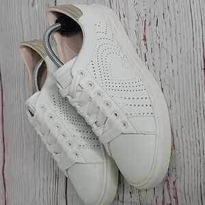 Kate Spade Ashly White Leather Sneakers Size 7.5